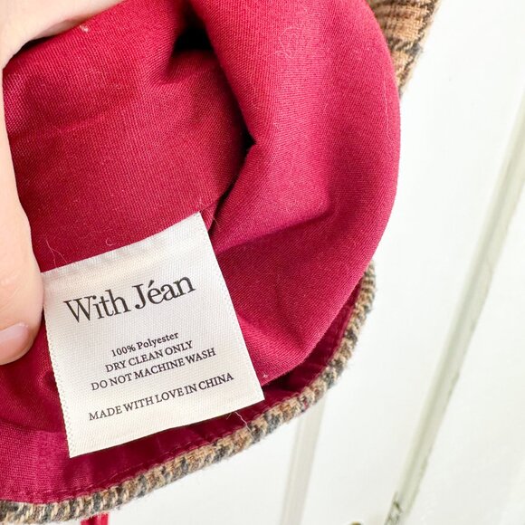 With‎ Jean | Ryder Mini Corset Lace-up Dress in Plaid Brown Check Small - Picture 10 of 10